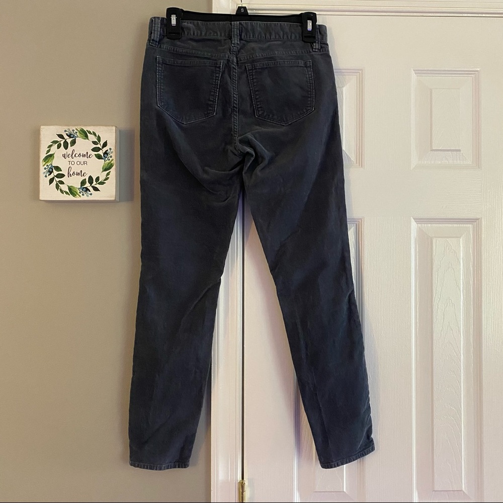 J. Crew Gray Corduroy Pants Size 25 Women’s 5 Pocket Pants Skinny Jean Fall - Picture 2 of 6